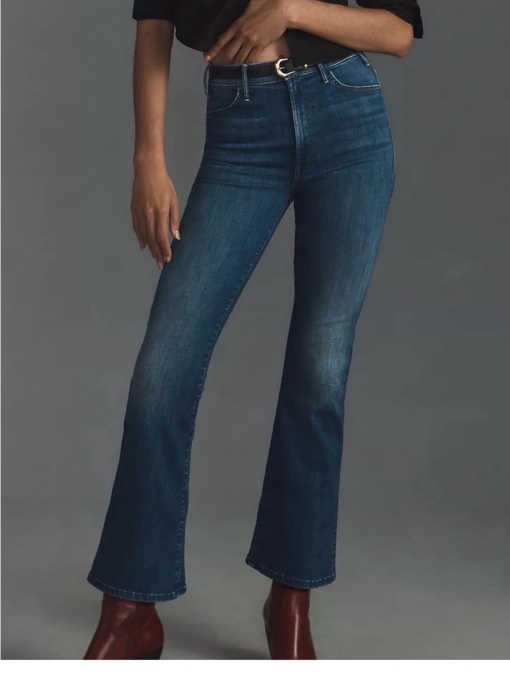 MOTHER Hustler Ankle Fray Teaming Up Jeans Size 26